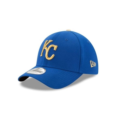 Blue Kansas City Royals Hat - New Era MLB Team Classic 39THIRTY Stretch Fit Caps USA9086724